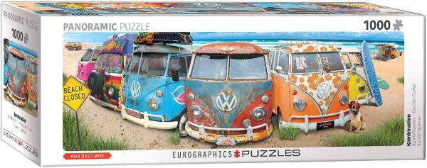 VW Bus 1000 Piece Panoramic Jigsaw Puzzle Eurographics over 3 ft - NEW 1