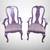 Hollywood Regency Custom Lilac Lacquered Queen Anne Dining Chairs - Set of 8 3 thumbnail