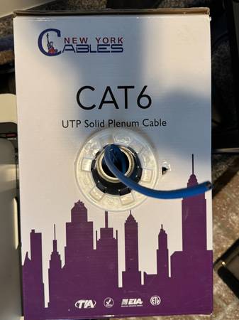 CAT6 UTP Solid Plenum Cable by New York Cables 500+ feet left 1