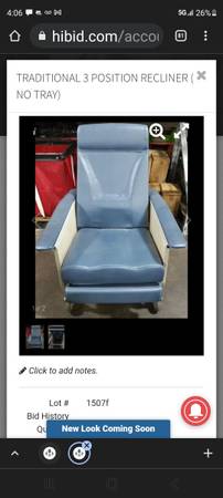 Invacare Deluxe Wide Blue 3-Position Recliner, Blueridge 1
