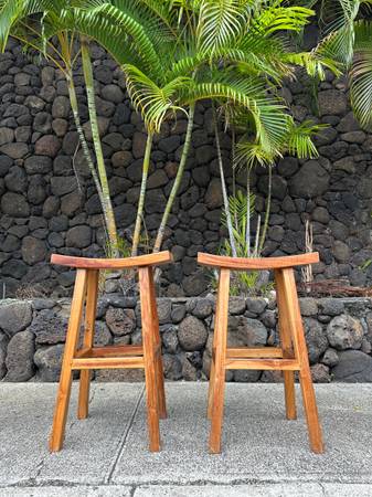 Solid Teak Barstools (delivery available) 1