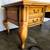 Solid Oak Herringbone Inlaid Pedestal Executive Desk 3 thumbnail