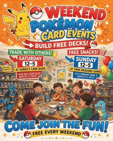 FREE Pokémon Event Every SATURDAY & SUNDAY 1