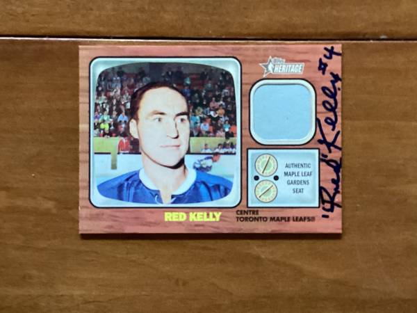 2001-02 Autographed TOPPS HERITAGE NHL RED KELLY Card # 79 ! 1