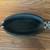 New Black wooden & Metal  Oval Bowl with Skull and Crossbones Handles. 1 thumbnail