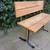 Solid Finished Hardwood and Formed Black Steel Indoor/Outdoor Bench 9 thumbnail