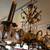 Solid brass crystal antique chandelier light 4 thumbnail