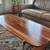 CB2 Mid‐Century Style Solid Wood Coffee Table with Brass Legs 2 thumbnail