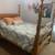 VINTAGE SOLID MAPLE WOOD 4 POST Queen Size Bed Frame 7 thumbnail