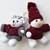 6" AUSTRIA Handmade Fabric Ornaments Couple Matching Sweaters 3 thumbnail