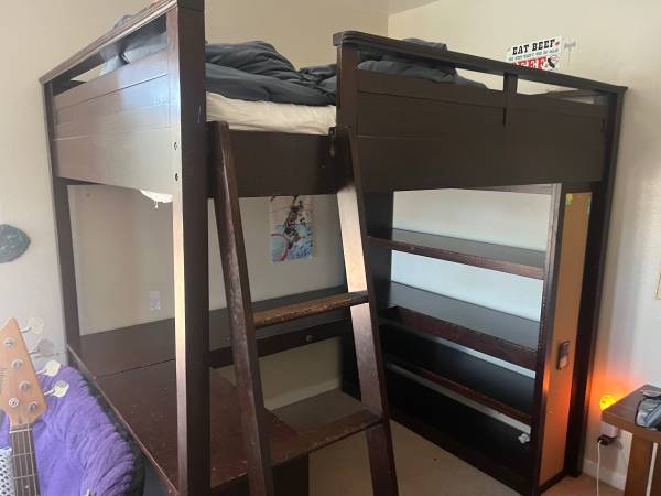 Pottery Barn Loft Bed/Desk combo 1
