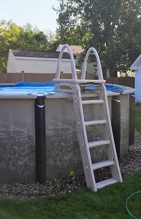 Confer 7200 Roll Guard Adjustable Above Ground Swimming Pool Ladder 1