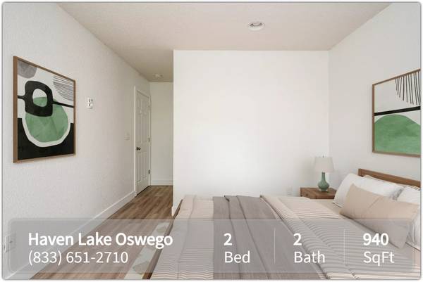 $1,923 / 2br - 940ft2 - Wow! You'll love this amazing 2 bed 2 bath home in Lake Oswego (Lake Oswego - I-5 and 217 Freeways)64038885853059123