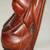 VINTAGE CHINESE HANDCARVED HARDWOOD LAUGHING BUDDHA HANDS UP 3 thumbnail
