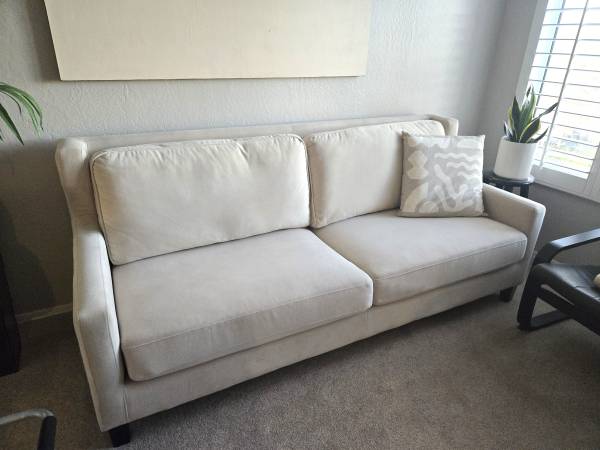 Macy's beige couch neutral color beige like new 1
