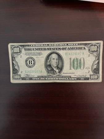 1934 Note currency. 1