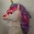 Adult Unicorn Mask w/ Multi-color Hair 1 thumbnail