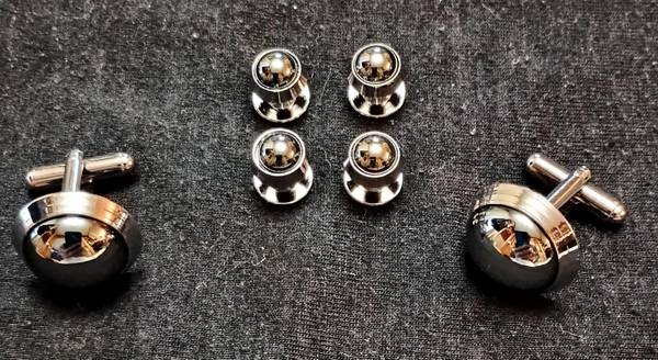 Cuff Links & Shirt Studs Gunmetal 1