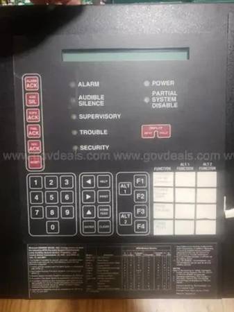 Siemens Cerberus Pyrotronics MKB-3 MXL Keypad Annunciator Display ANN- 1