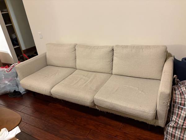 Cream, deep and extremely comfortable pre-loved couch! 1