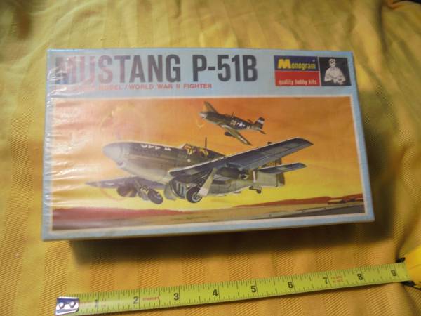 1st Edition 1967 Monogram MUSTANG P-51B Model Kit! Sealed & Mint! $40. 1