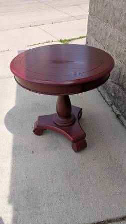 Small Red Accent Table 1