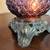 Vintage Mid Century Modern Amethyst Glass Lamp With Diamond Point Hobn 3 thumbnail