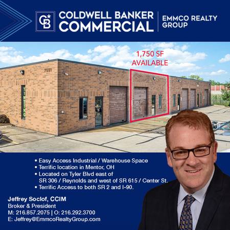 $1,250 / 1750ft2 - INDUSTRIAL WAREHOUSE FOR LEASE (MENTOR, OH)63860364495875121