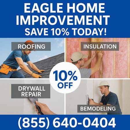 10% OFF Roofing, Insulation & Drywall Repair! (855) 640-0404 1