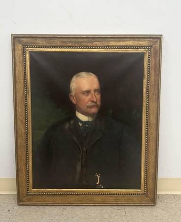Original Robert Harris Portrait Oil Painting on Canvas - Over 100 year 1