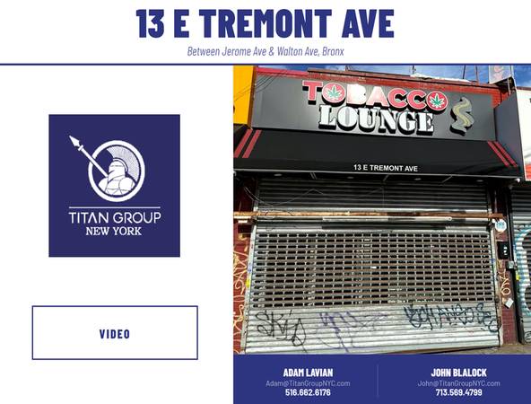 $8,500 / 1800ft2 - BRONX RETAIL FOR LEASE ON PRIME TREMONT AVENUE!! (Harlem / Morningside)