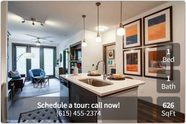 $1,745 / 1br - 626ft2 - Premium finishes and luxury details are waiting for you! IMT Germantow (Nashville - Downtown Germantown)63680393441537121
