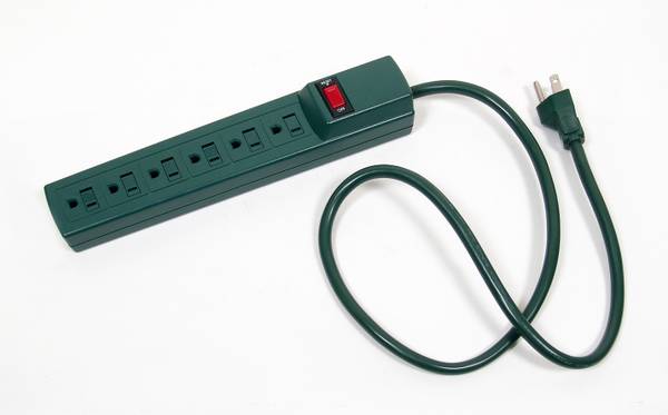 Green 6-Outlet Power Strip Surge Protector w/ 3 Ft Cord 1
