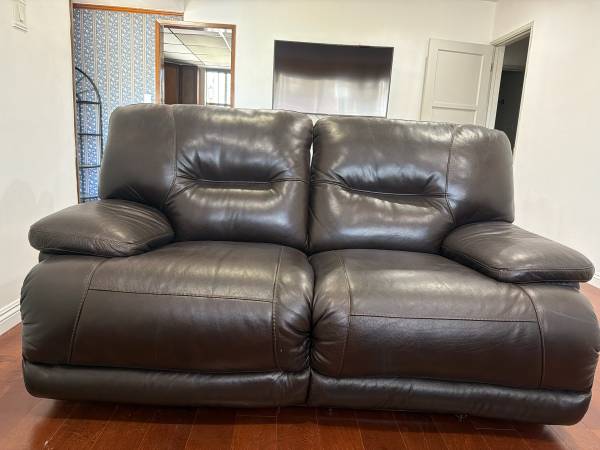 2 Leather Sofas 1