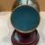 VINTAGE CHINESE CLOISONNE ENAMEL & BRASS VASE  WITH WOOD STAND 10 1/2" 10 thumbnail