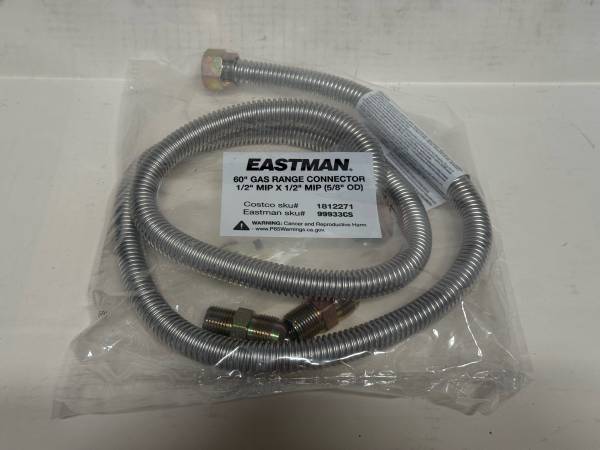 NEW EASTMAN 60" GAS RANGE CONNECTOR 1