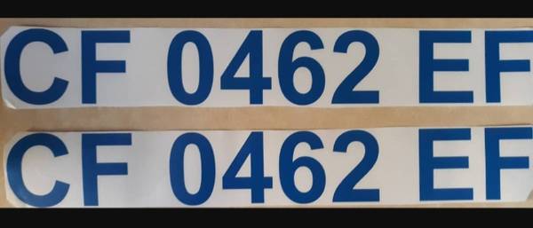 ***CF Number Stickers***Custom Made 1