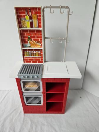 Barbie Red Brick Oven Stove 1
