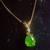 14k gold tsavorite garnet pendant necklace with diamond accent 1 thumbnail