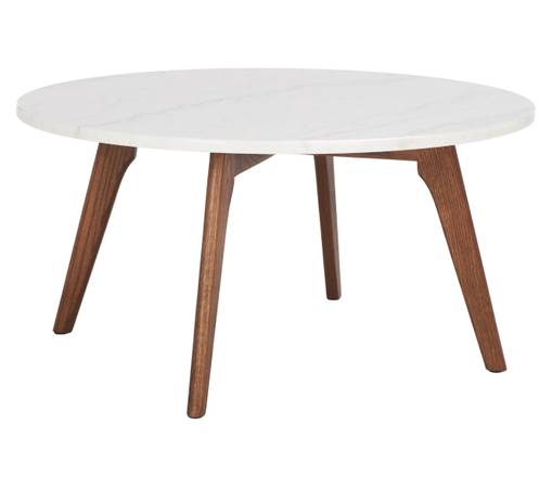 Round Marble Coffee Table Mid Century Design 1