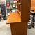 Oversized sturdy modern wood desk with hutch & rolling file 3 thumbnail