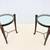 Traditional Cherry Wood and Transparent Glass Round Side Tables a Pair 4 thumbnail