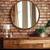 Solid Wood Round Wall Mirror 24-inch 1 thumbnail