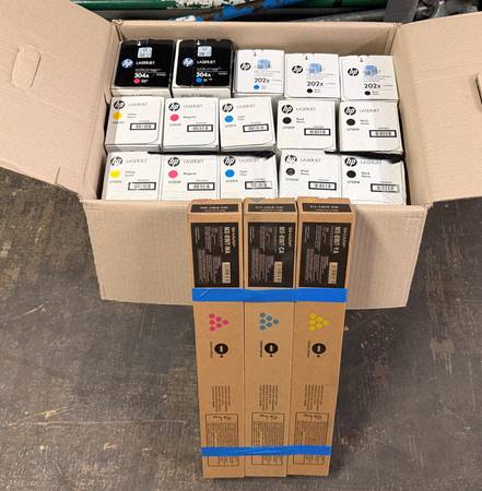 AUCTION Multiple Boxes Sharp Toner & HP Laserjet Ink 1