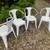 CHAIRS 4 White Indoor / Outdoor Stackable Steel Bistro Chair, 2 thumbnail