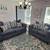 Steel grey sofa and loveseat with decorative pillows- new 1 thumbnail
