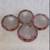Antique Reverse Painted, Pinky Floral,Frosted Glass Shades in GC Lot#8 6 thumbnail