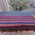 Vintage Bolivian Gaucho South America Blanket,  100% Wool:  47" x 50" 6 thumbnail