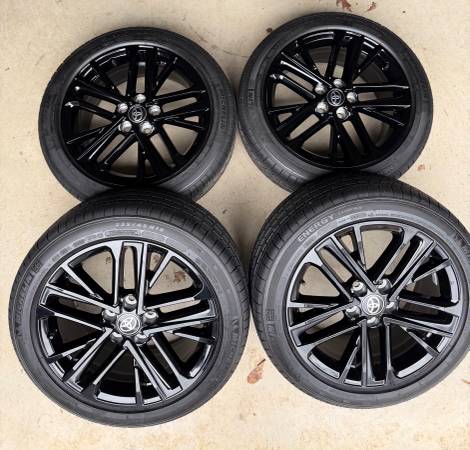 2025 18" Toyota Camry Avalon Wheels Rims Tires OEM Black 2024 1
