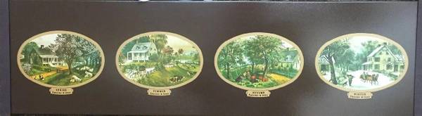Vintage Jasco Currier & Ives  Electric Food Warming  4 Tray 25x7 1